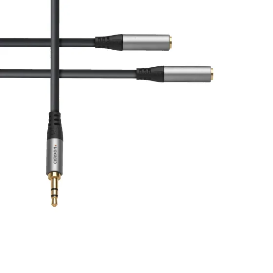 Adaptateur audio jack 3,5mm stéréo vers 2x jack 3,5mm stéréo M/F celexon PRO 0,25 m