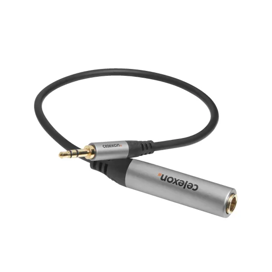 Adaptateur audio stéréo jack 3,5mm vers stéréo jack 6,3mm M/F celexon PRO 0,25 m