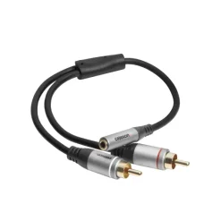 Adaptateur audio 2x RCA vers jack stéréo 3,5mm M/F celexon PRO 0,25 m
