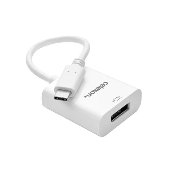 Adaptateur celexon USB-C vers DisplayPort M/F, blanc