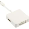 Adaptateur InLine Mini DisplayPort vers HDMI/DVI/DisplayPort, blanc