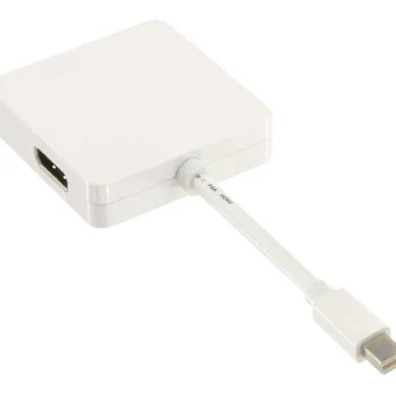 Adaptateur InLine Mini DisplayPort vers HDMI/DVI/DisplayPort, blanc
