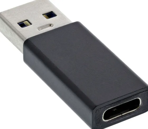 Adaptateur InLine USB 3.2 Gen.1, USB-A mâle vers USB Type-C femelle