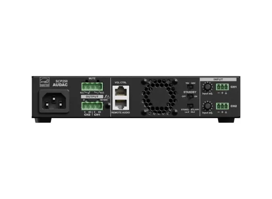 AUDAC SCP250 Amplificateur de puissance compact à deux canaux - 2 x 500 W @ 4 ohms - 1000 W @ 70/100 V