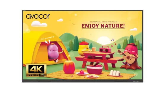 Avocor AVS-6510 Écran interactif LED infrarouge 4K de 65 pouces de la série S, destiné aux espaces d'apprentissage modernes