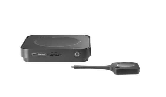Barco ClickShare Hub Core Système modulaire de salle de visioconférence pour réunions hybrides sans fil avec un seul bouton ClickShare
