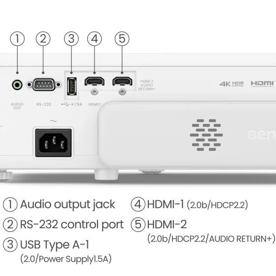 BenQ TK710STi Vidéoprojecteur, 3840 x 2160 4K UHD, 3200 Lumen