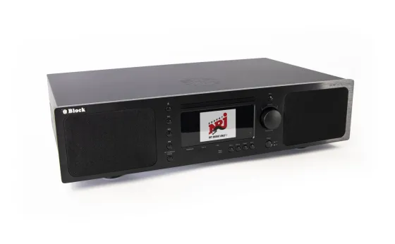 Block BB-200 Récepteur Internet Blu-Ray avec système de haut-parleurs intégré en noir saphir