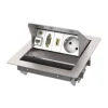 Boîtier de table Kindermann CableStandard² double version acier inoxydable brossé