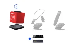 Catchbox Plus System avec récepteur 2 canaux, 1 cube avec chargeur inclus - Personnalisable (couleur et logo au choix)