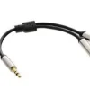 Câble audio Y InLine Slim, jack 3,5mm mâle vers 2x jack femelle, 0,15m