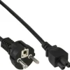 Câble d'alimentation InLine pour Notebook, connecteur 3 broches, noir, 5m