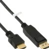 Câble InLine DisplayPort vers HDMI, noir - 1,5 m