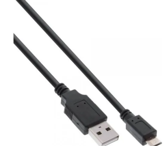 Câble Micro-USB 2.0 InLine, câble de charge rapide, USB-A mâle à Micro-B mâle, noir, 0,5m