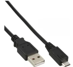 Câble Micro-USB 2.0 InLine, câble de charge rapide, USB-A mâle à Micro-B mâle, noir, 3m