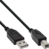 Câble USB 2.0 InLine, A vers B, noir, 3m