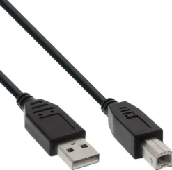 Câble USB 2.0 InLine, A vers B, noir, 5m