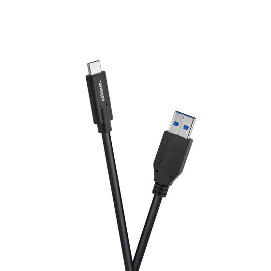 Câble USB-C vers USB-A celexon - USB 3.2 Gen 2x1 0,5m, noir