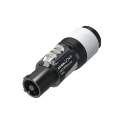 Connecteur d'alimentation Neutrik NAC3FXXB-W-S powerCON® PowerOut petit, blanc