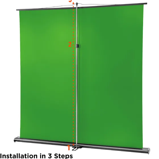 Écran à fond vert celexon ultra-mobile Chroma Key, 150 x 200cm