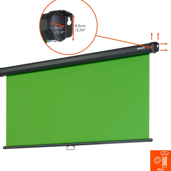Écran à fond vert manuel celexon Chroma Key 200 x 190 cm