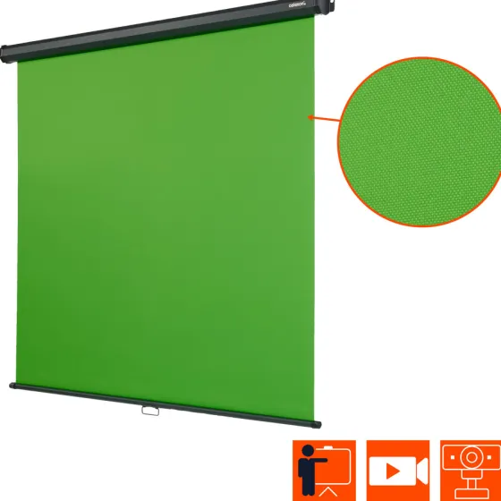 Écran à fond vert manuel celexon Chroma Key 200 x 190 cm