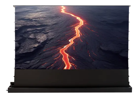 Écran de projection de sol motorisé celexon HomeCinema Plus à Haut Contraste 243 x 137 cm, 110" - CLR UST, noir