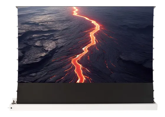 Écran de projection de sol motorisé celexon HomeCinema Plus à Haut Contraste 177 x 99 cm, 80" - CLR UST, blanc