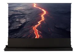 Écran de projection de sol motorisé celexon HomeCinema Plus à Haut Contraste 288 x 162 cm, 130" - CLR UST, noir
