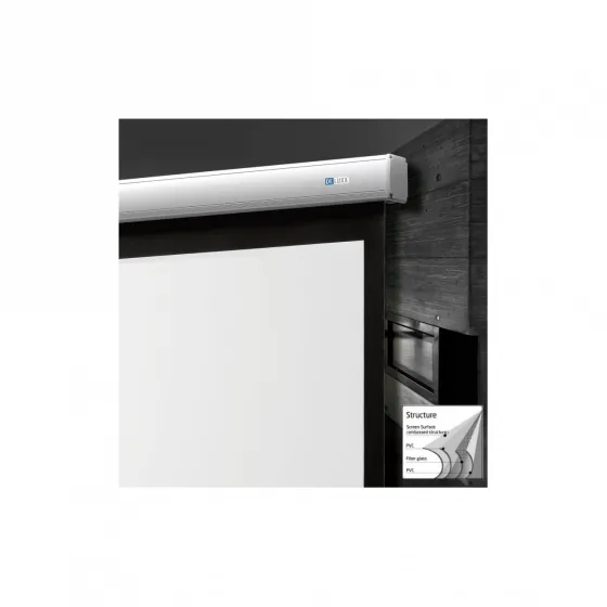 Écran de projection motorisé DELUXX Expert Elegance 4:3 Blanc Mat Polaro 171 x 128