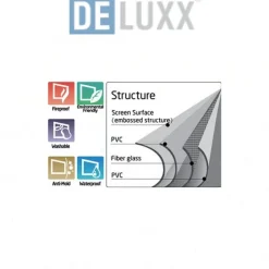 Écran de projection pour table DELUXX Expert Portable Blanc Mat Polaro 122 x 92