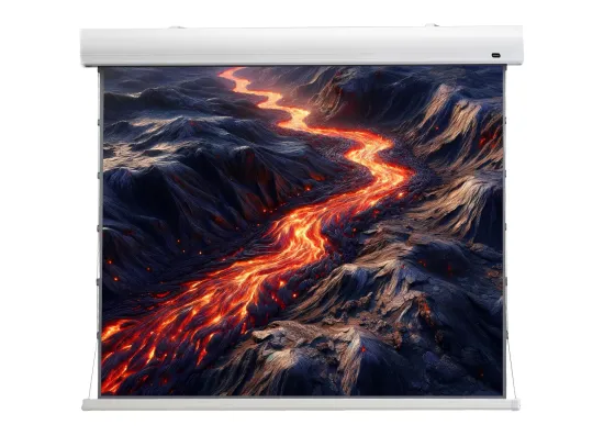 Écran de projection tensionné motorisé celexon HomeCinema à Haut Contraste 199 x 112 cm, 90" - Dynamic Slate ALR