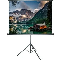 DELUXX Advanced Ecran de projection sur pied manuel blanc mat Polaro 172 x 172 cm
