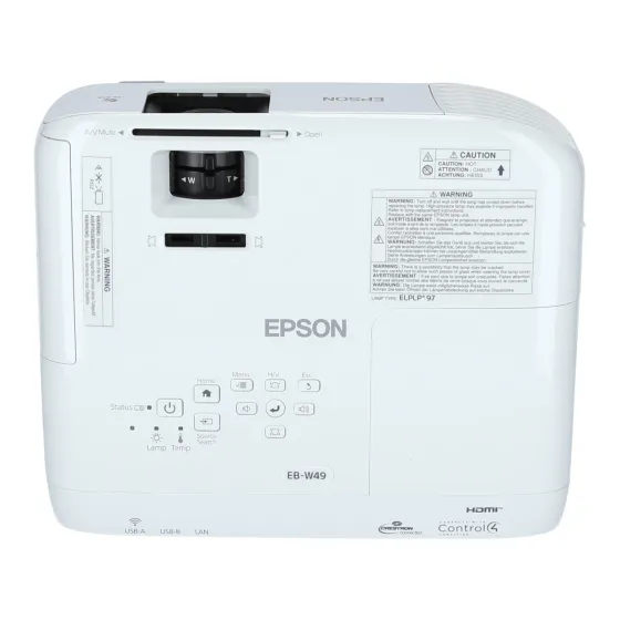 Epson EB-W49 Vidéoprojecteur, 1280 x 800 WXGA, 3800 Lumen