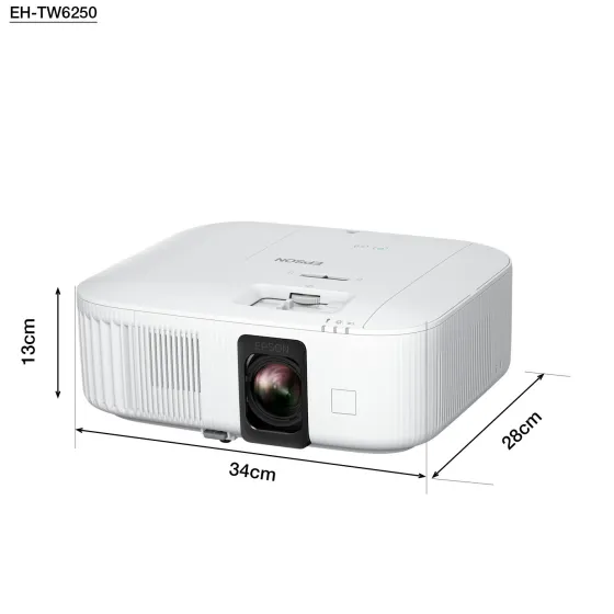 Epson EH-TW6250 Vidéoprojecteur, 3840 x 2160 4K UHD, 2800 Lumen