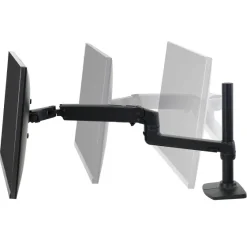 Ergotron Bras pour écran LX avec colonne haute, support de table | Taille de l'écran : 34 pouces | noir mat