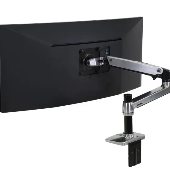 Ergotron ErgoXS LX Monitor Arm, Support de bureau, aluminium