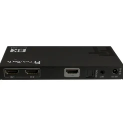 FeinTech SW212 Commutateur HDMI 2.1 2 entrées 1 sortie avec extracteur audio (Toslink et AUX)