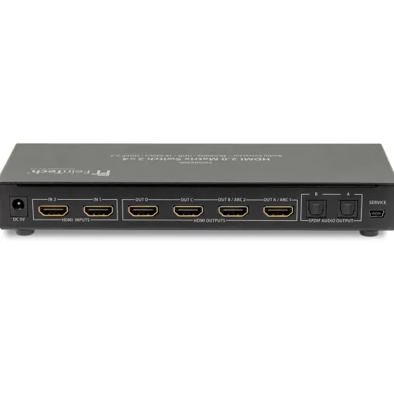 FeinTech VMS02400 Commutateur matriciel HDMI 2.0 2x4 avec extracteur audio