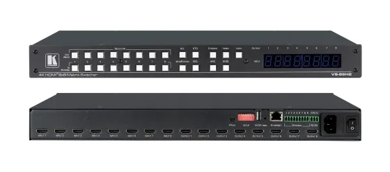 Grille de commutation HDMI Kramer VS-88H2 8x8 4K HDR HDCP 2.2 avec commutation audio numérique