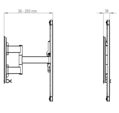 Hagor BrackIT TnT - Support mural ultra-plat, inclinable et pivotant | 40 à 65