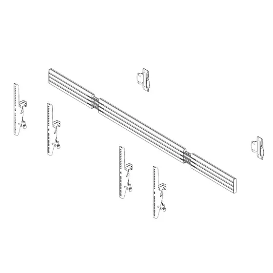 Hagor comPROnents® Menuboard Support mural pour 2 écrans 46-65" Landscape |max.VESA 600x400