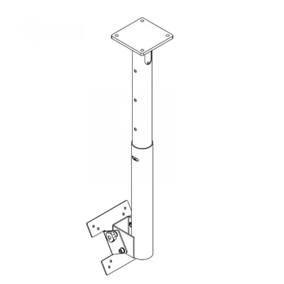 Hagor HA DH 400 - 700 L - Support plafond pour écran simple - 55-75" | max. VESA 800x600 | longueur 400 - 700mm