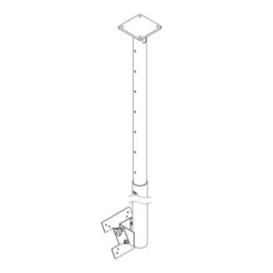 Hagor HA DH 900 -1600 L - Support plafond pour écran simple - 55-75