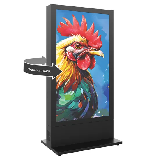 Hagor HP Kiosk 65" FS - Borne d'intérieur B2B pour deux écrans dos à dos | format portrait | taille de l'écran : 2 × 65 pouces