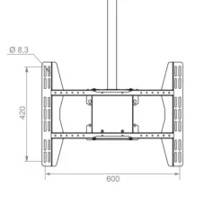 Hagor PLD Support de plafond simple 49 - 65