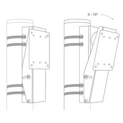 Hagor PLW adaptateur pour colonne - support inclinable pour adaptation aux colonnes