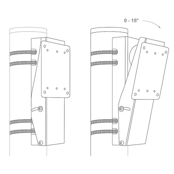 Hagor PLW adaptateur pour colonne - support inclinable pour adaptation aux colonnes