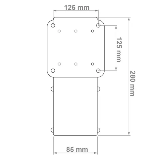 Hagor PLW adaptateur pour colonne - support inclinable pour adaptation aux colonnes