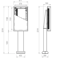 Hagor ScreenOut Borne extérieure pour LG 49XE4F